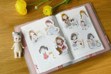 Cat & Me Girl Flake Sticker (20pcs)