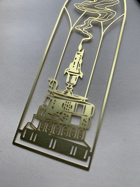 Cathedral Candlestick Metal Brass Bookmark