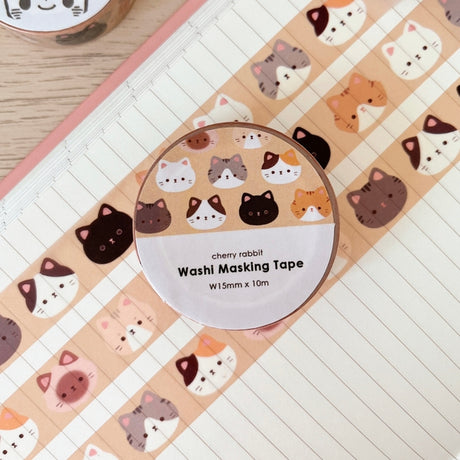 Cherry Rabbit Cats Washi Tape