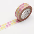 MT Washi Tape Checkers Stripe Pink