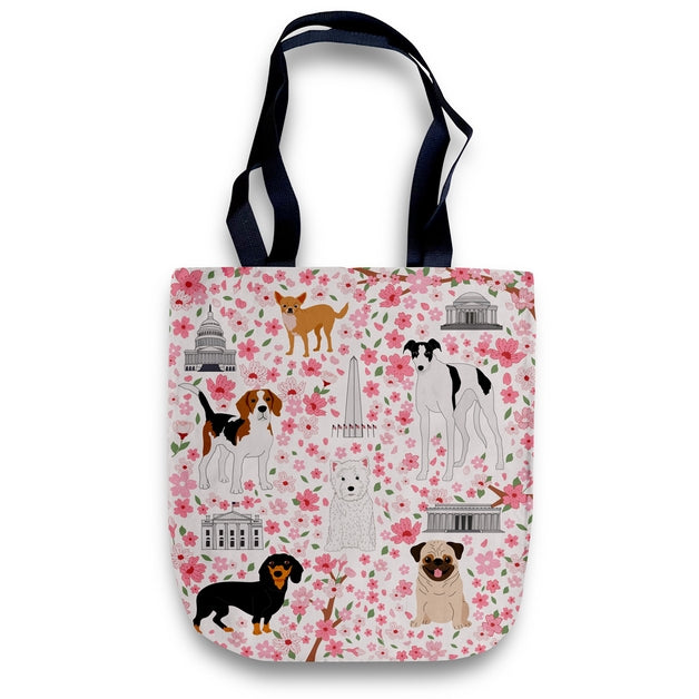 Bolso de mano atrevido con cachorros de National Cherry Blossom 