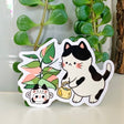 Chocolett X Aleisha Cat Watering Plant Sticker