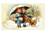 Christmas Postcard Box - 36 Unique Vintage Postcards