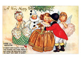 Christmas Postcard Box - 36 Unique Vintage Postcards