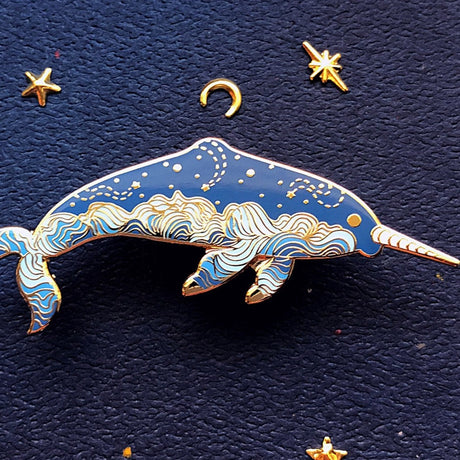 Cloudy Narwhal (Sky Farer) Enamel Pin