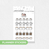 Coffee Time Planner Stickers