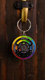 Color Wheel Enamel Keychain Black / Silver