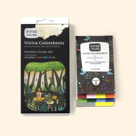 Colorsheets Metallics 10 Watercolors Viviva Colors