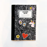 Calliope Pencil Factory Composition Book Sticker Book