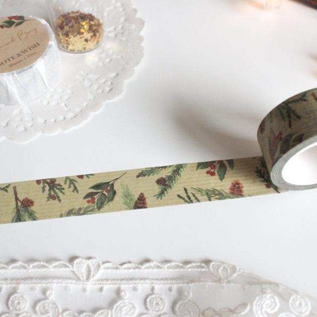 Note & Wish Conifer Berry Washi Tape