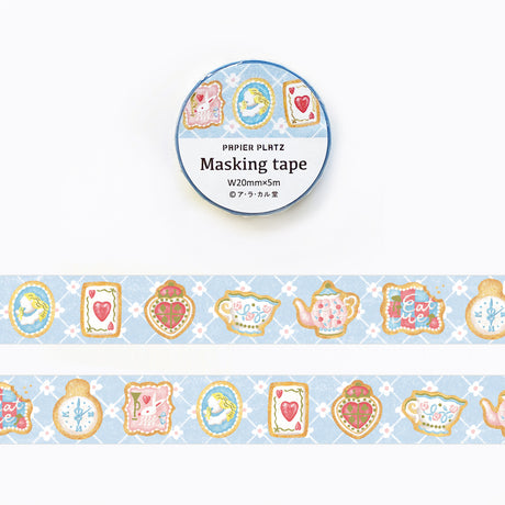 Papier Platz Alacarudou Cookies Washi Tape - Alice in Wonderland