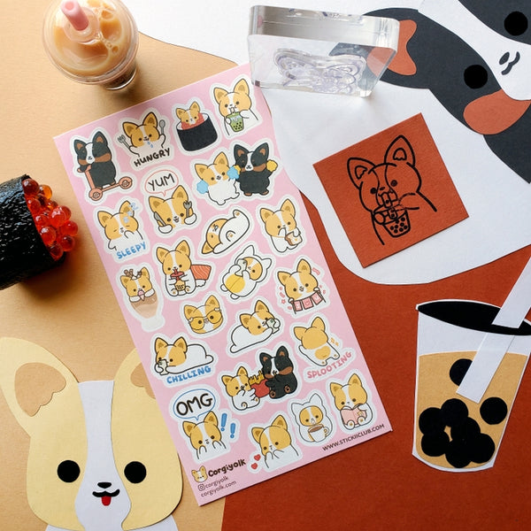 Corgi Cuties Sticker Sheet