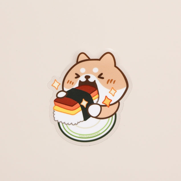 Corgi Spam Musubi Vinyl Sticker