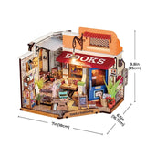 Corner Bookstore DIY Miniature House Kit