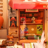 Corner Bookstore DIY Miniature House Kit