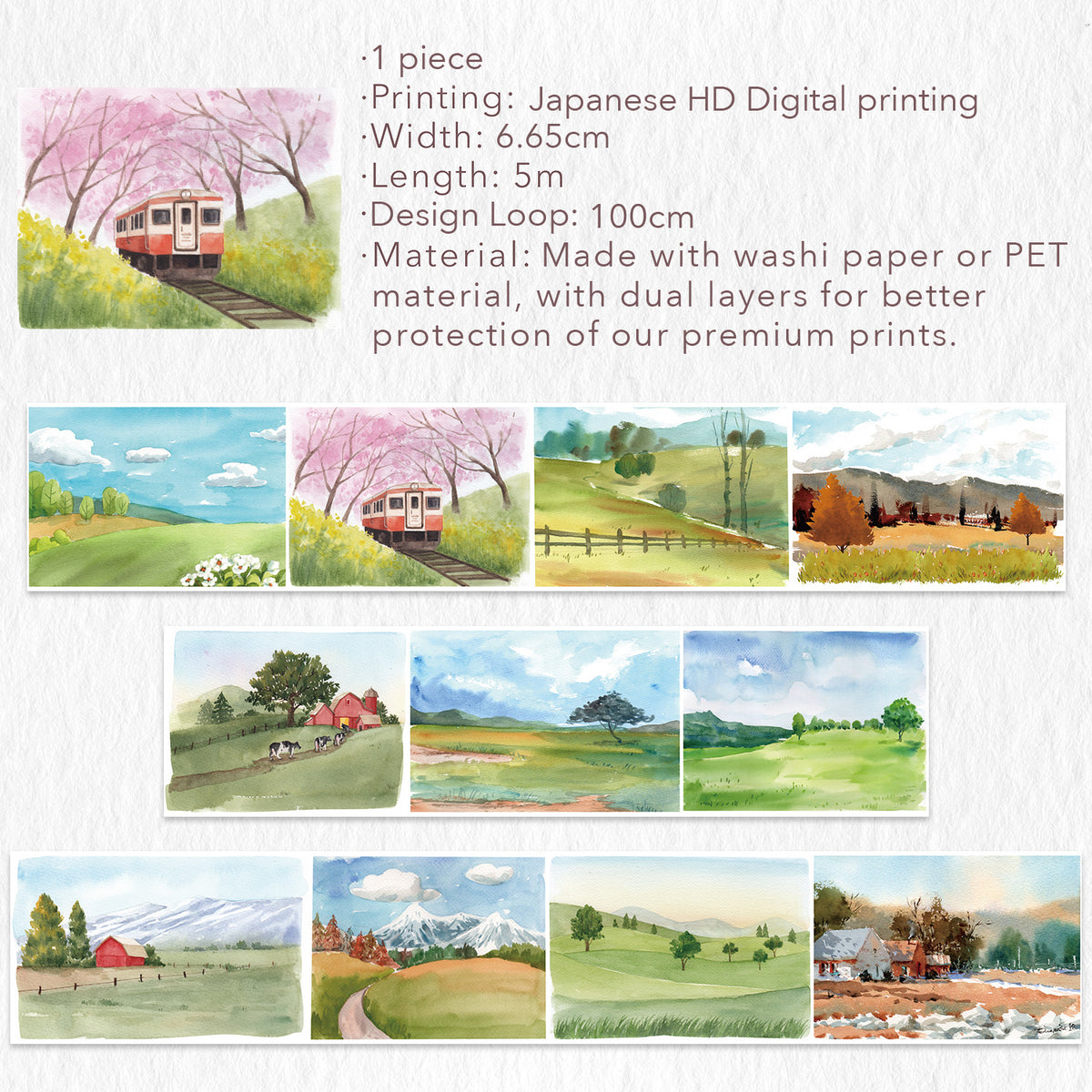 Countryside Escapade Wide Washi / PET Tape