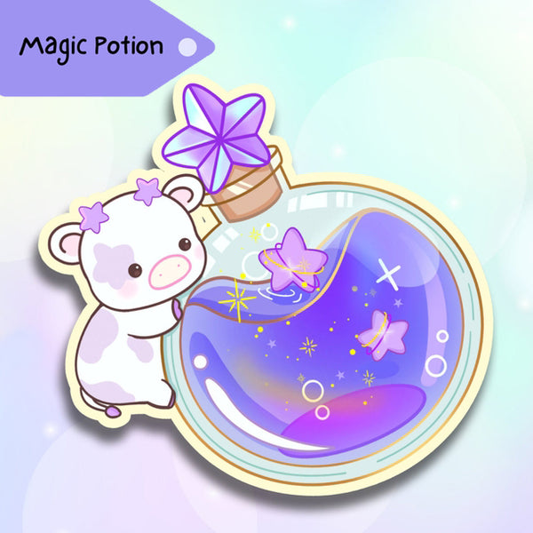 Magic Potion Cow Sticker