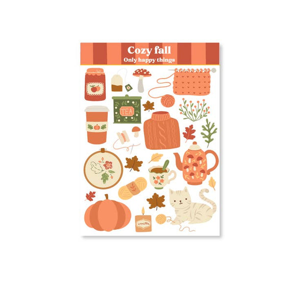 Cozy Fall A6 Sticker sheet