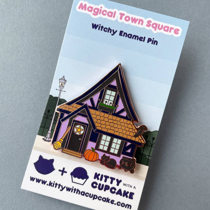 Cozy Witch House Enamel Pin