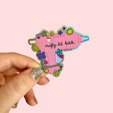 Crafty Lil B*tch Hot Glue Gun Glitter Sticker