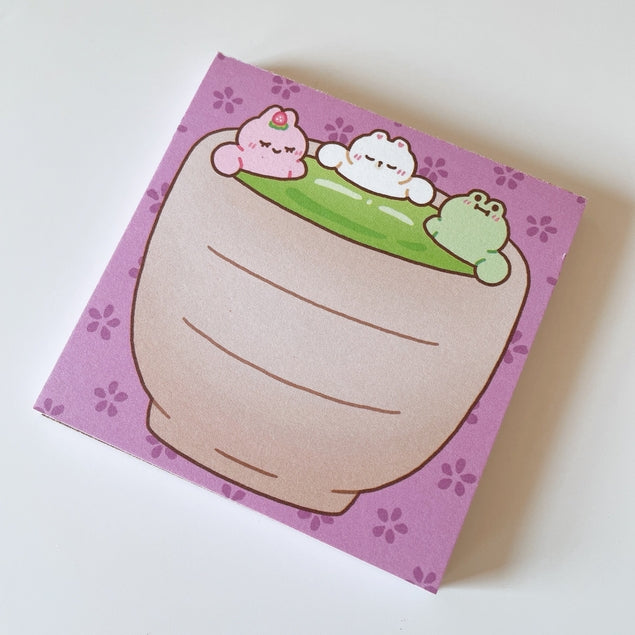 Cup of Matcha Square Memo Pad