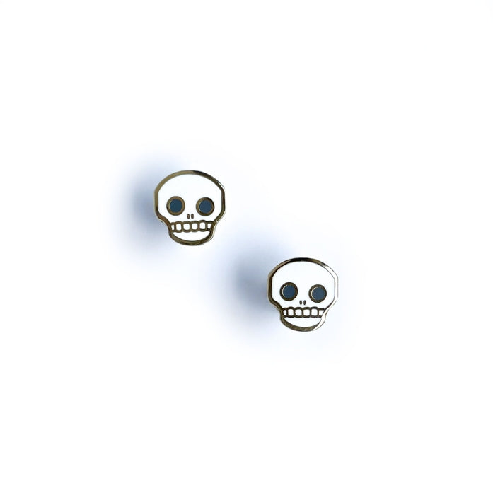 Cute Skull Enamel Earrings