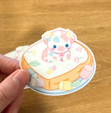 Cute Toast Cow Sticker