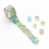 Cute House Washi Roll Sticker Bande