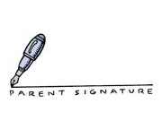 Parent Signature Pen Rubber Stamp