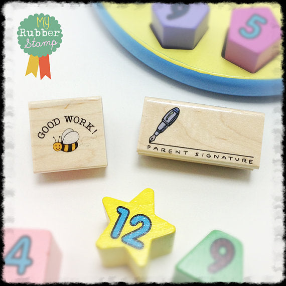 Parent Signature Pen Rubber Stamp