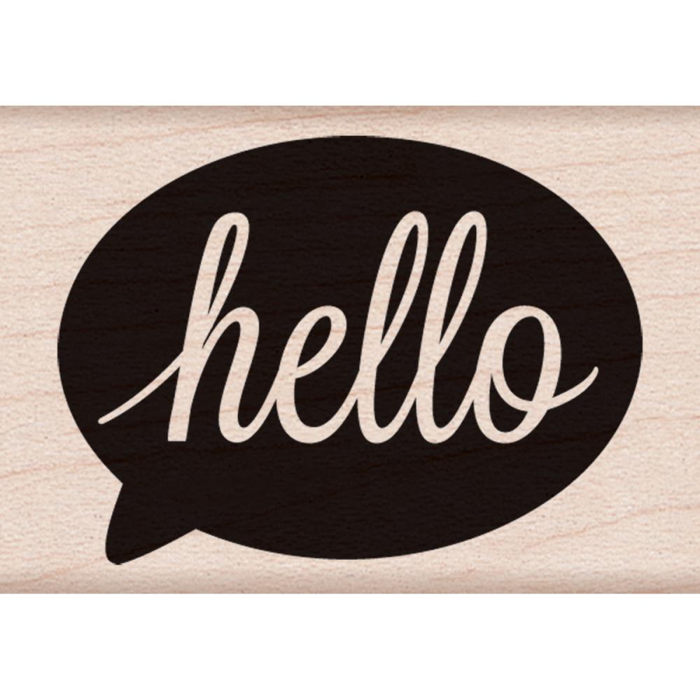 Hello Bubble Rubber Stamp