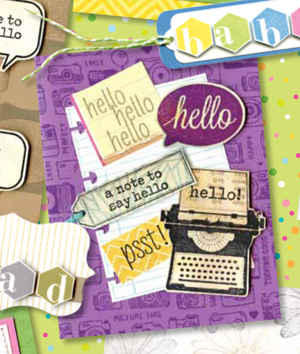 Hello Bubble Rubber Stamp