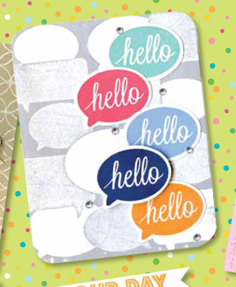 Hello Bubble Rubber Stamp