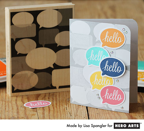 Hello Bubble Rubber Stamp