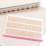 Neutral Monthly Tab Stickers