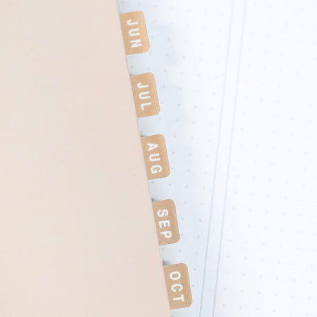 Neutral Monthly Tab Stickers