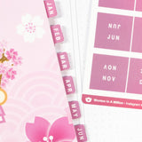 Sakura Monthly Tab Stickers