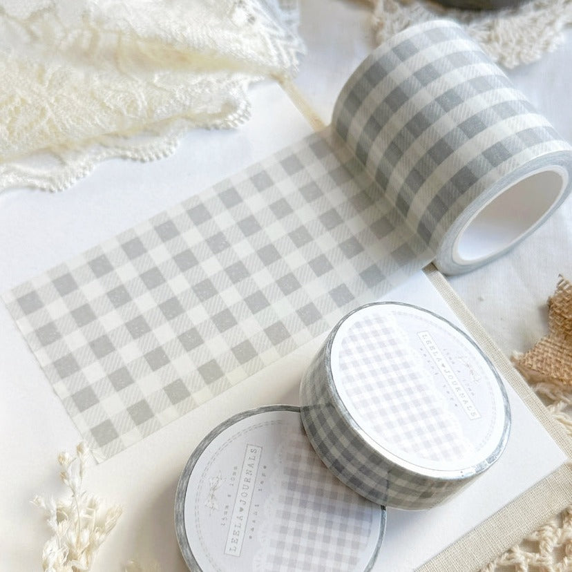 Dark Gray Plaid Washi Tape 50mm