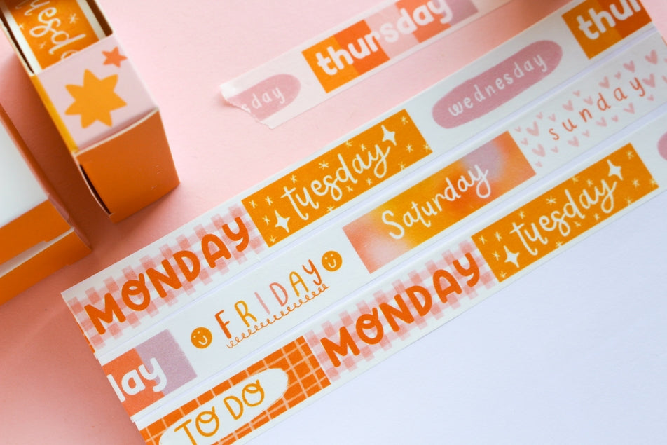 Days of the Week Washi Tape