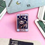 Death Tarot Kitty Enamel Pin