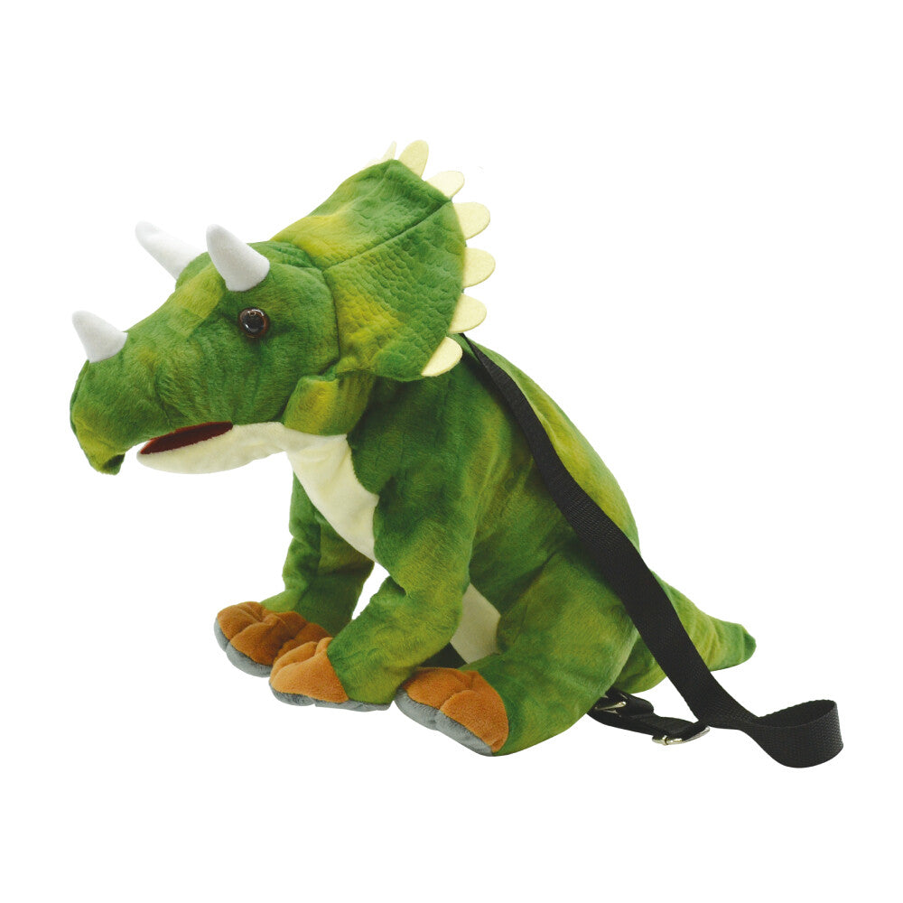 Mochila de peluche de dinosaurio Triceratops 