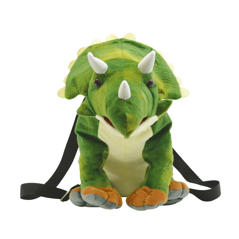 Mochila de peluche de dinosaurio Triceratops 