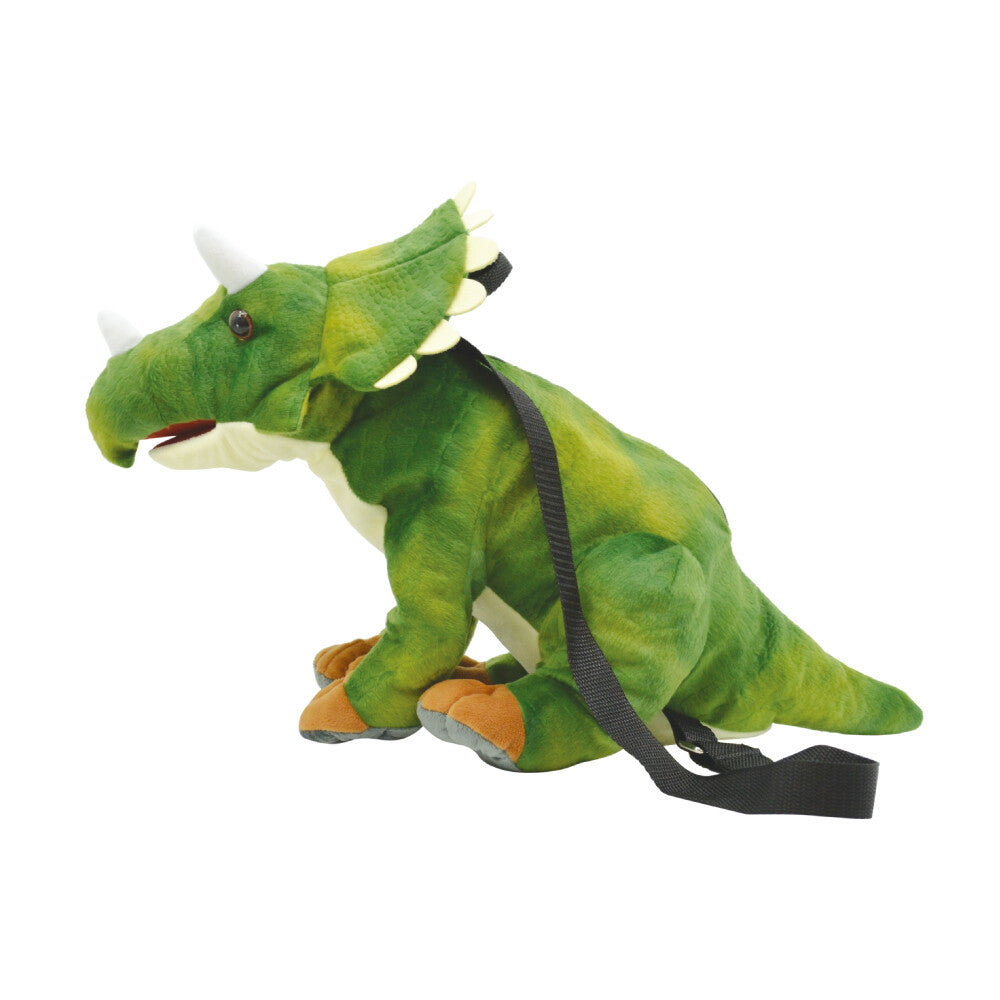 Mochila de peluche de dinosaurio Triceratops 