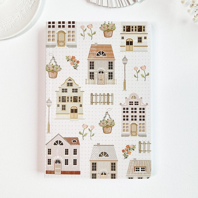 Cozy House Dot Grid Notebook