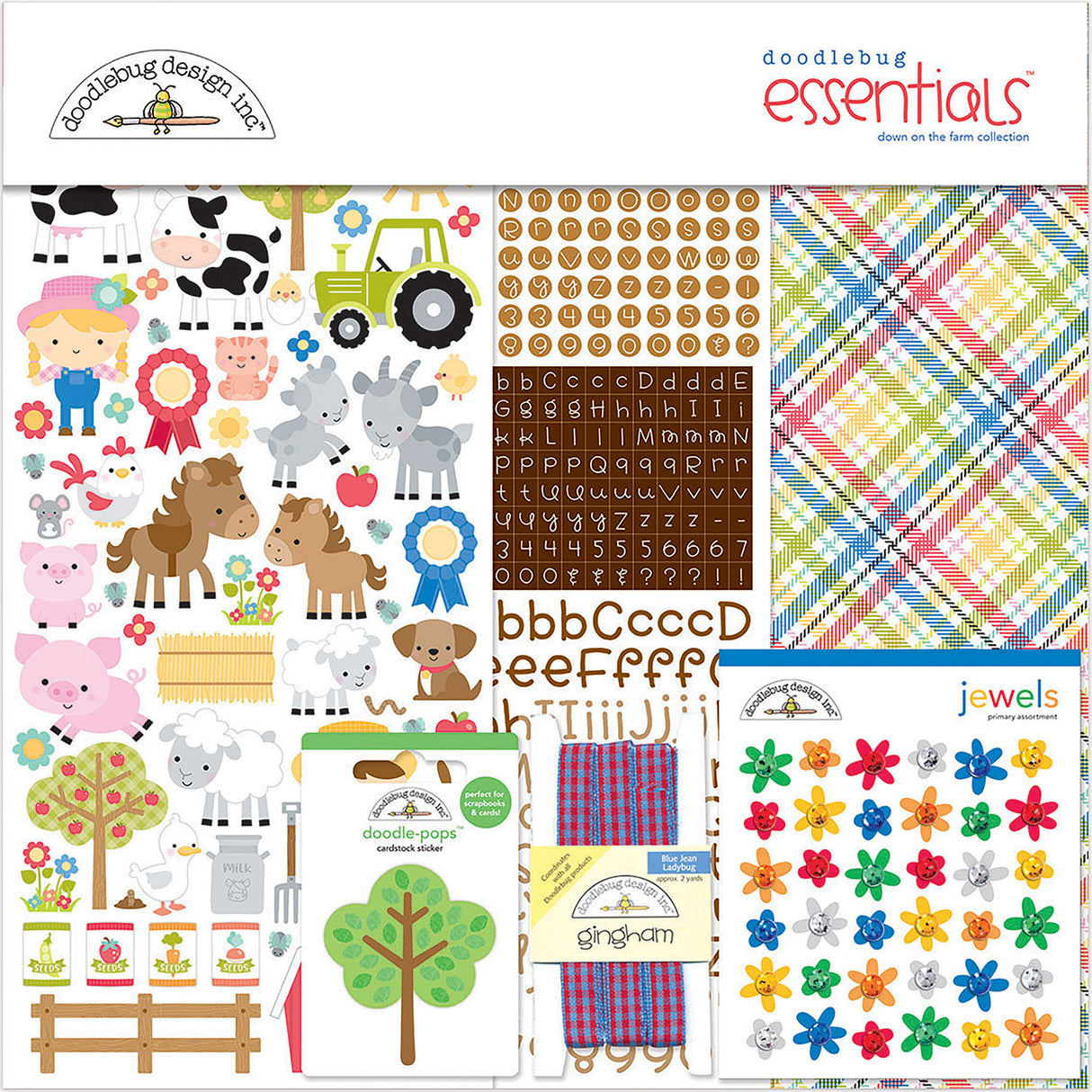 Down On The Farm Essentials Page Kit 12"X12"