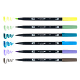 Dual Brush Pen Art Markers Landscape 6-Pack