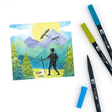 Dual Brush Pen Art Markers Landscape 6-Pack