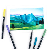 Dual Brush Pen Art Markers Landscape 6-Pack