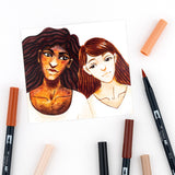 Dual Brush Pen Art Markers Portrait 10-Pack