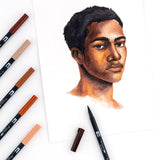 Dual Brush Pen Art Markers Portrait 10-Pack